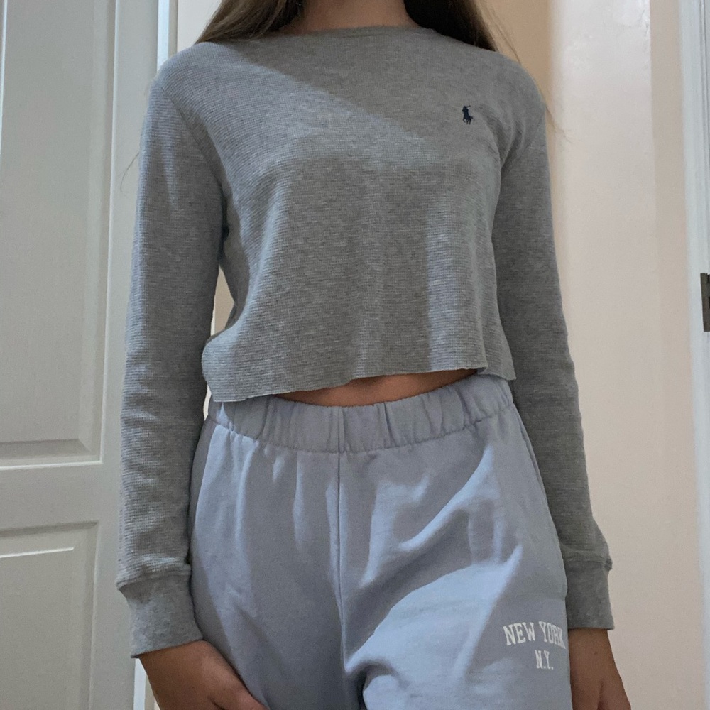 cropped polo top